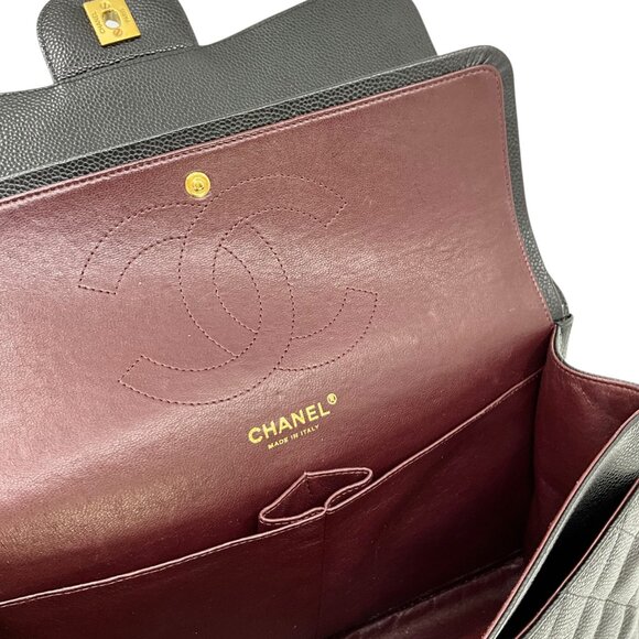 Chanel Quilted Caviar Jumbo Classic Double Flap Bag LIKE-NEW - Picture 11 of 11